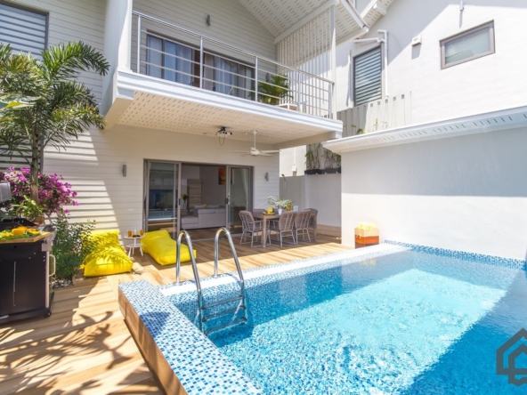 beachside modern villa for sale, koh samui