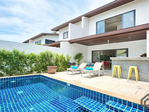 luxury garden pool villa for sale, koh samui