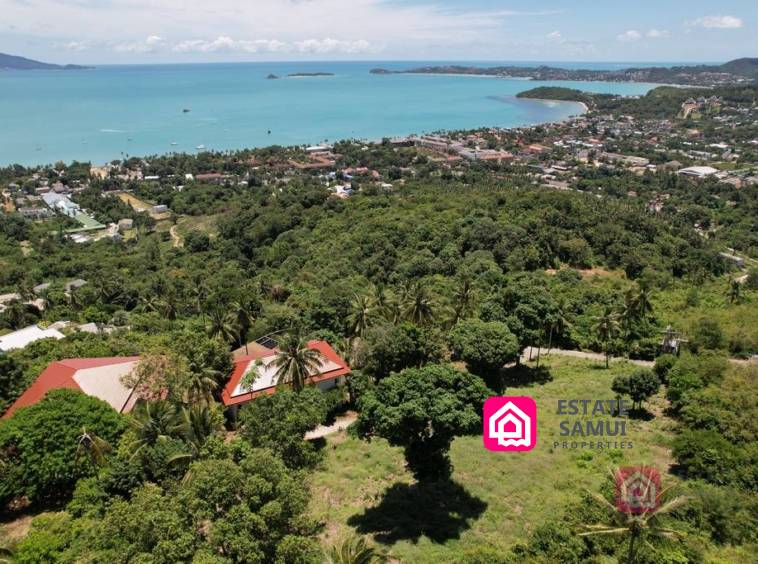 bophut sea view land for sale, koh samui