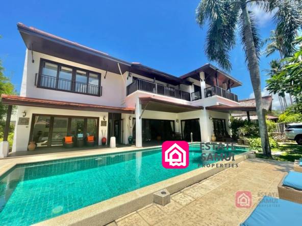 beachside pool villa for sale, koh samui