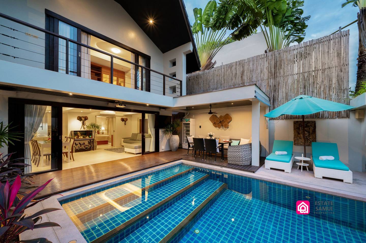 beachside pool villa, koh samui