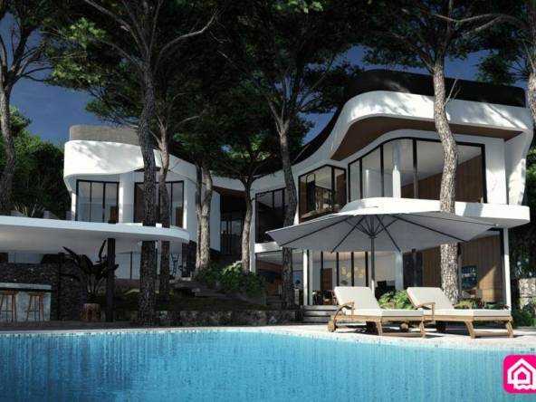 modern beachfront villa for sale, koh samui