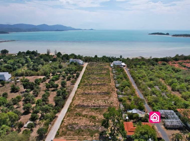 sea view beachside land, koh samui