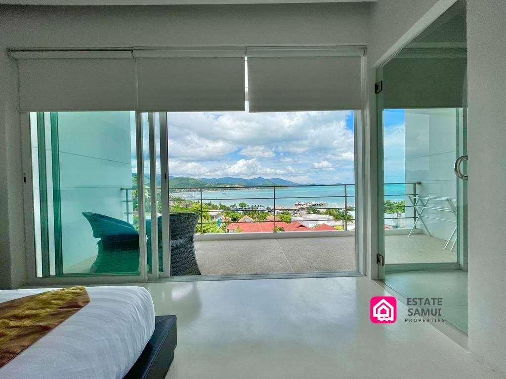 master bedroom sea views