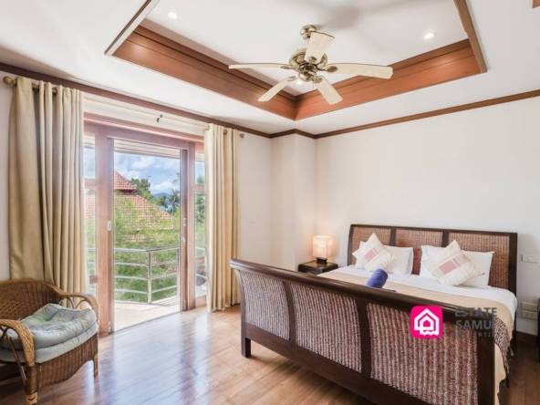 guest bedroom opening to balcony