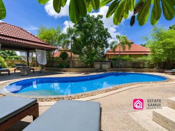 pool villa with beach access