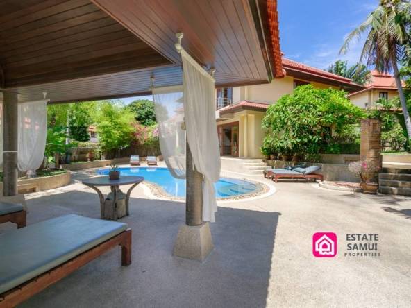 pool villa with beach access