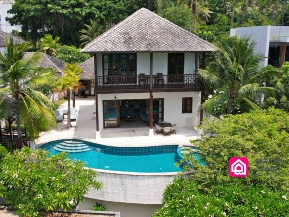 sea view oceanfront villa for sale, koh samui