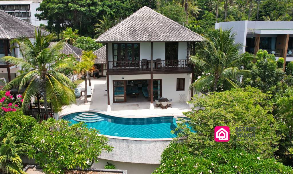 sea view oceanfront villa for sale, koh samui