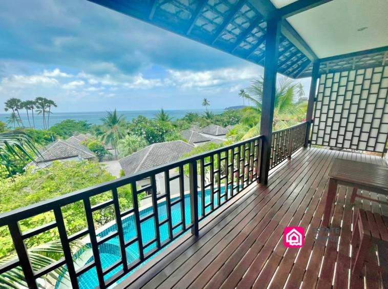 master bedroom balcony pool and sea views