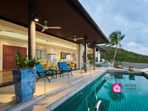 elegant sea view villa for sale, koh samui