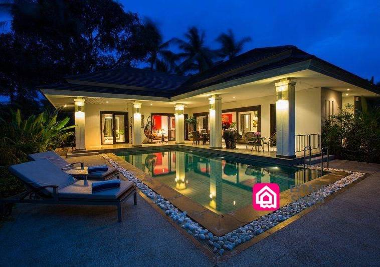 peaceful pool villa for sale