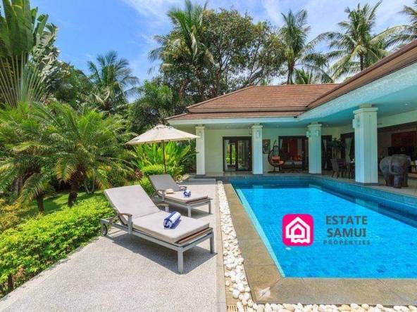 peaceful pool villa for sale, koh samui