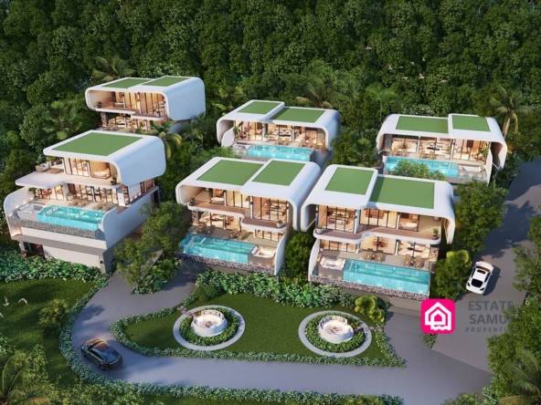 modern seaview villas for sale, koh samui