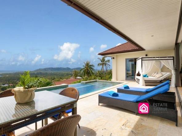 ocean view pool villa, koh samui