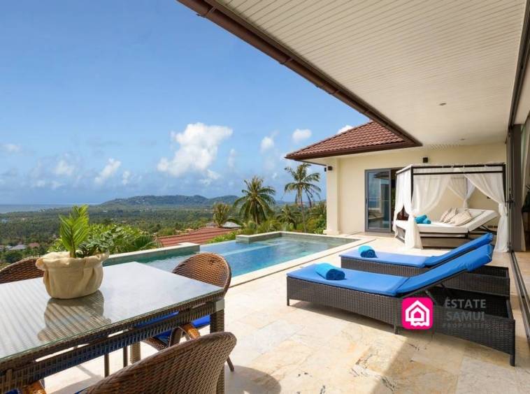 ocean view pool villa, koh samui