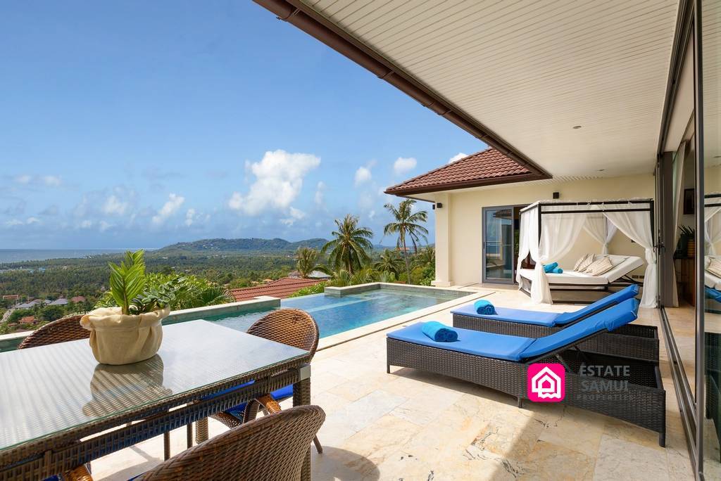 ocean view pool villa, koh samui