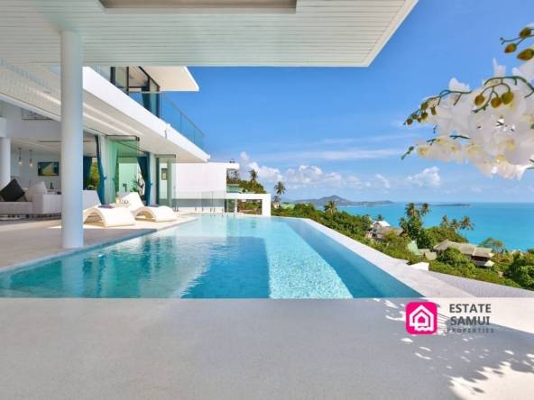 luxurious sea view villa for sale, koh samui