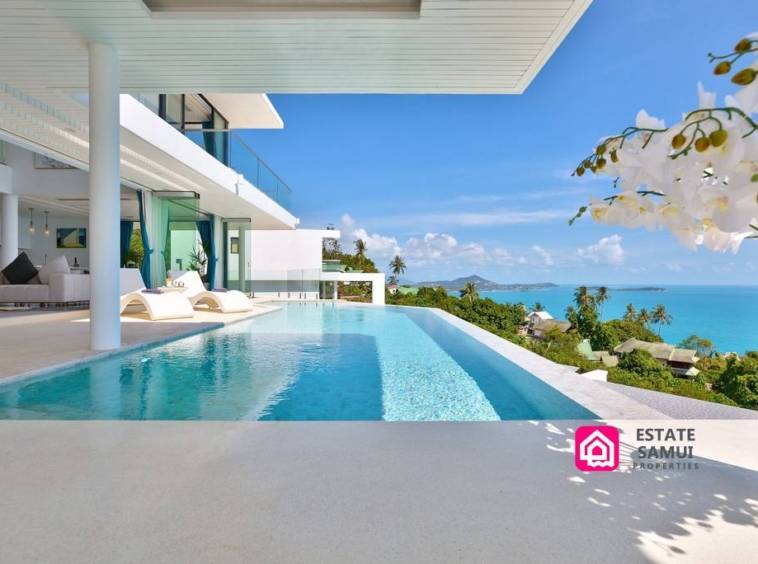 luxurious sea view villa for sale, koh samui