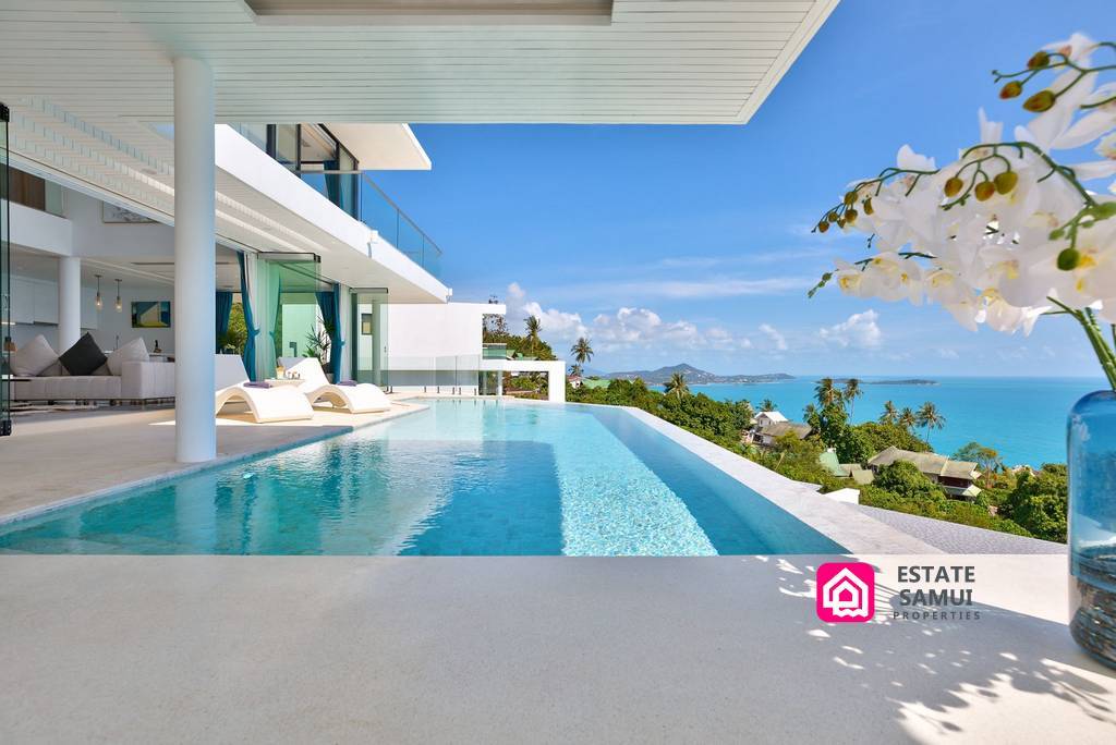 luxurious sea view villa for sale, koh samui