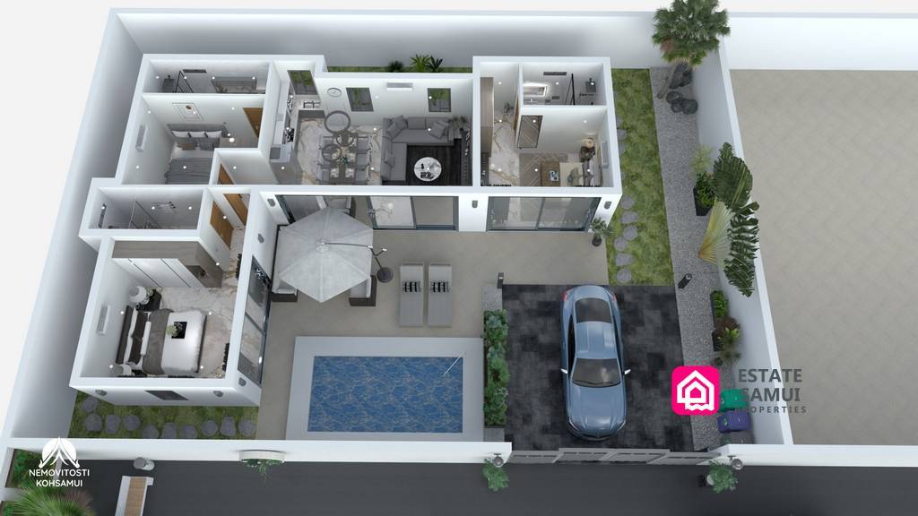 3d villa floorplan