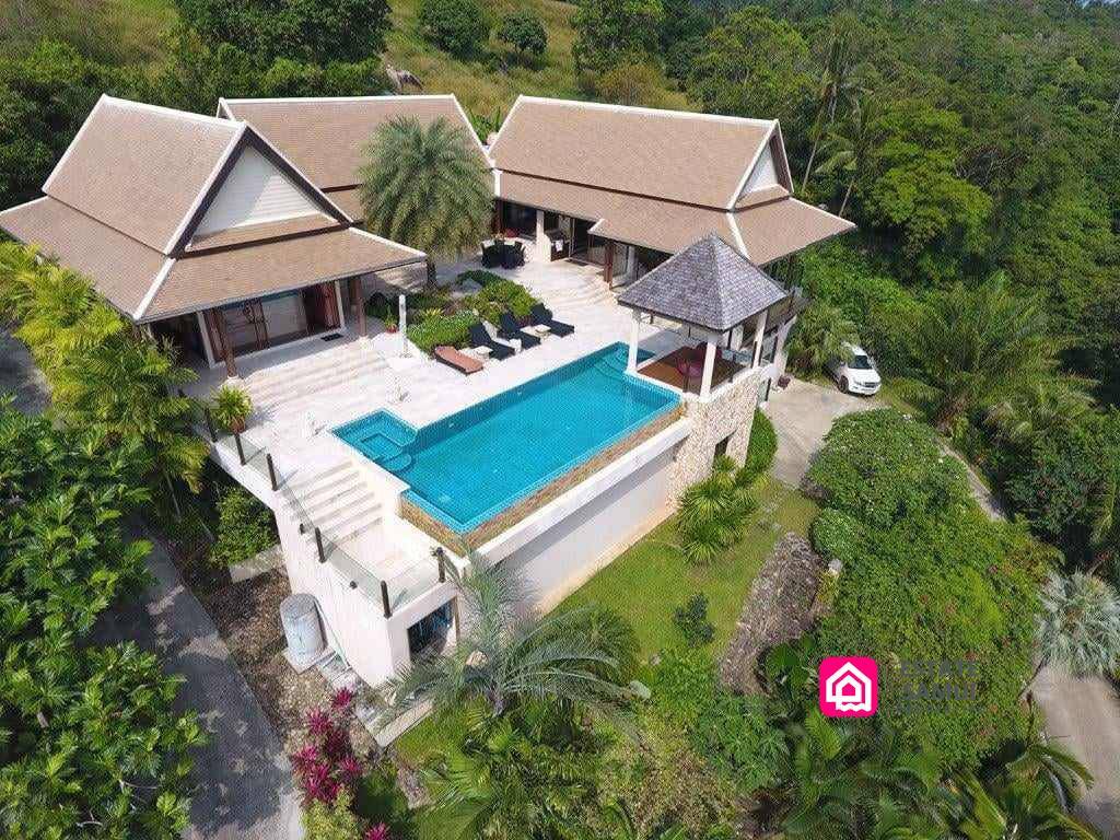 stunning ocean views villa for sale, koh samui