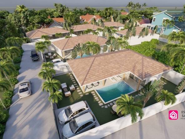 beachside pool villas for sale, koh samui