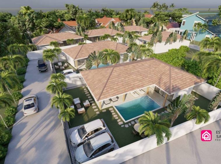 beachside pool villas for sale, koh samui