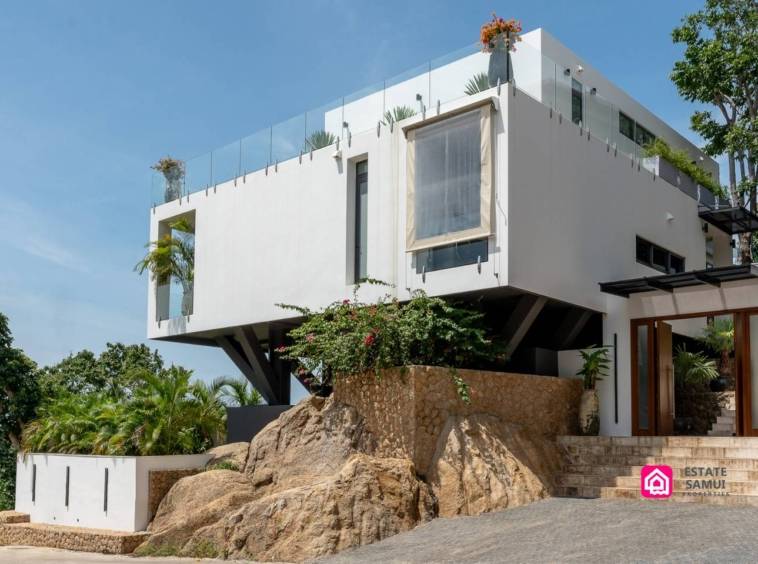 contemporary sea view villa for sale, koh samui