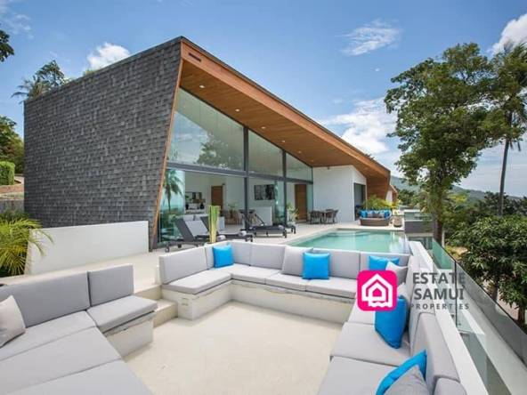 contemporary sea view villa for sale, koh samui