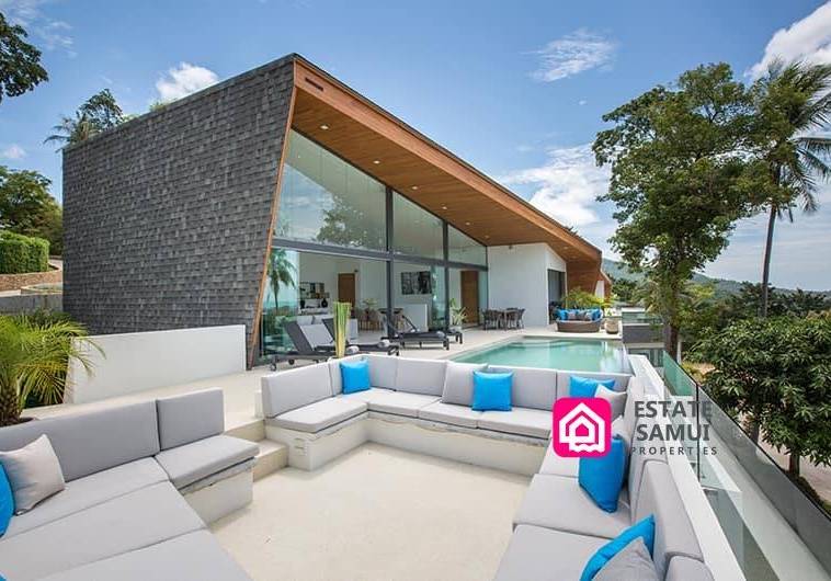 contemporary sea view villa for sale, koh samui