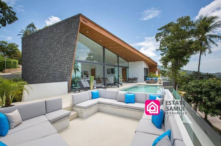 contemporary sea view villa for sale, koh samui