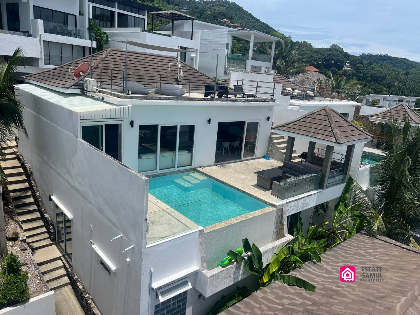 sea view chaweng villa for sale, koh samui