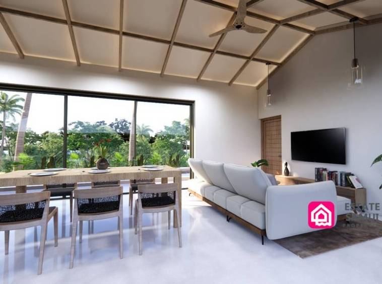 living room with high ceilings