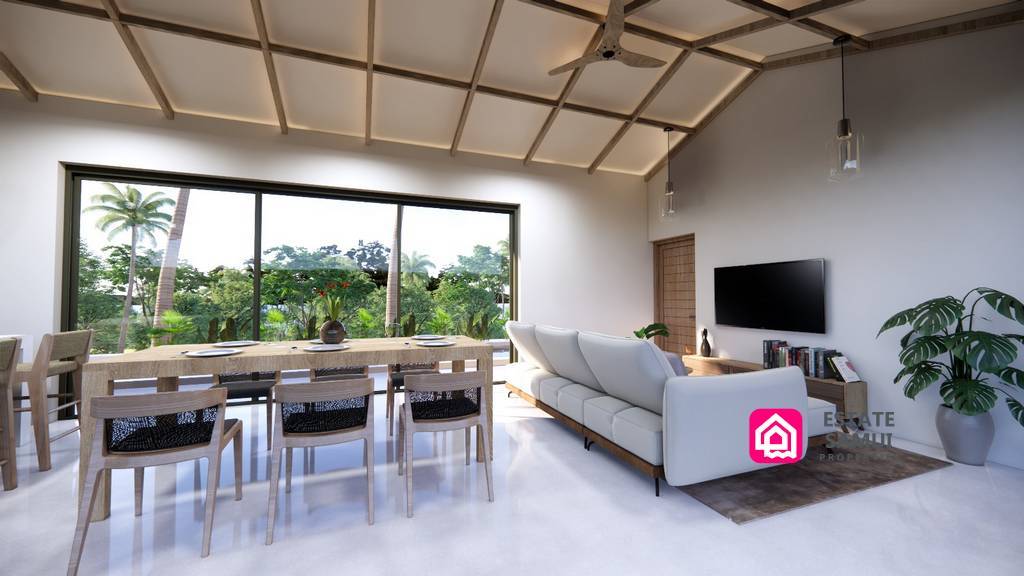 living room with high ceilings