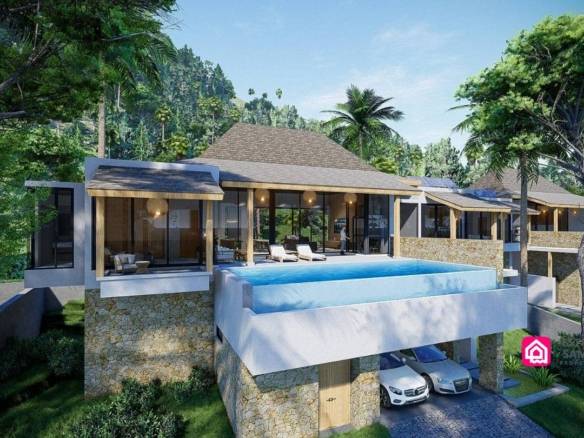 modern maenam pool villas for sale, koh samui