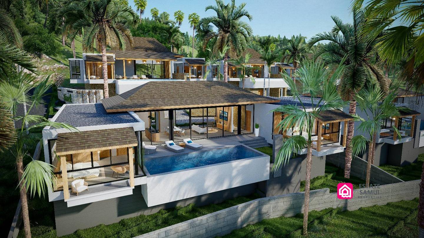 garden pool villas for sale, koh samui