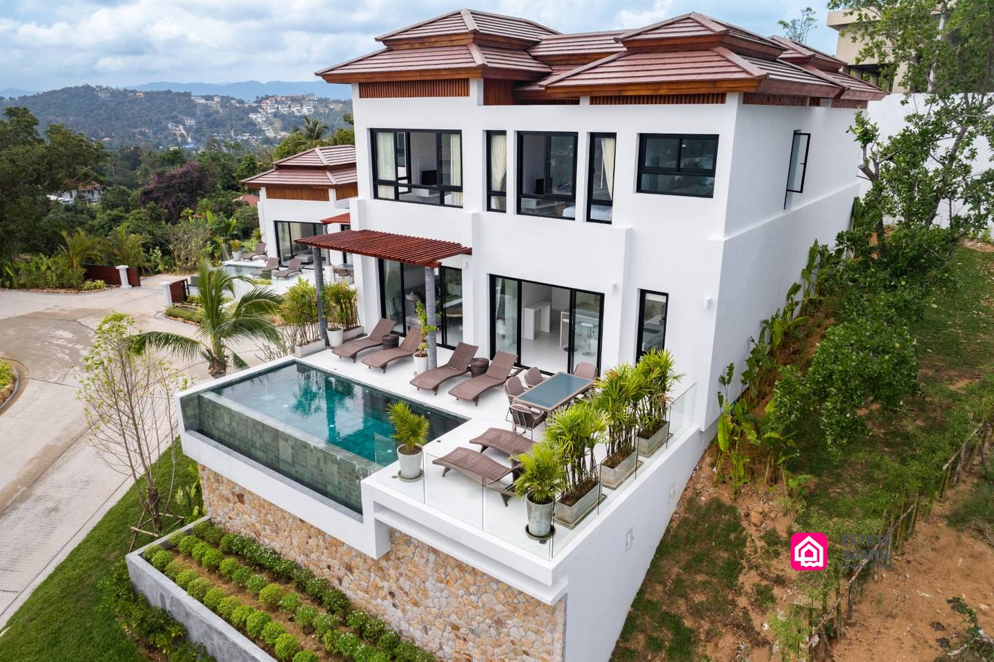 modern beachside villa for sale, koh samui