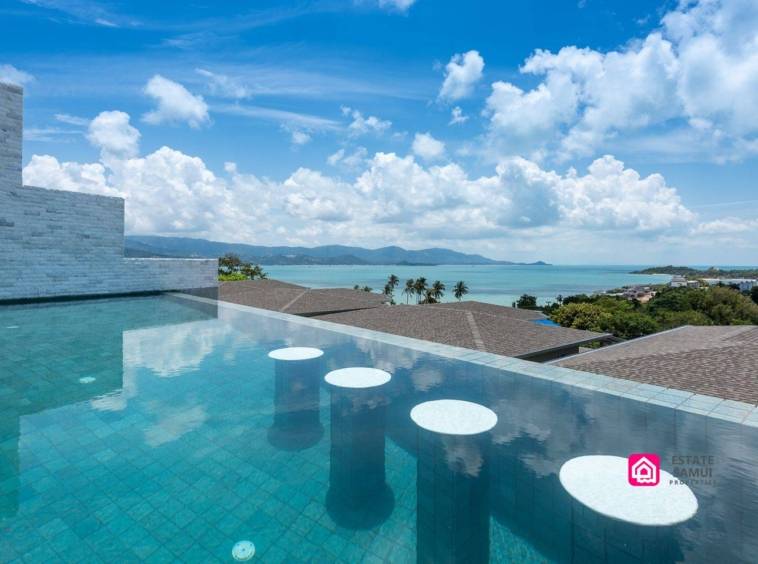 sunset beach view villa for sale, koh samui