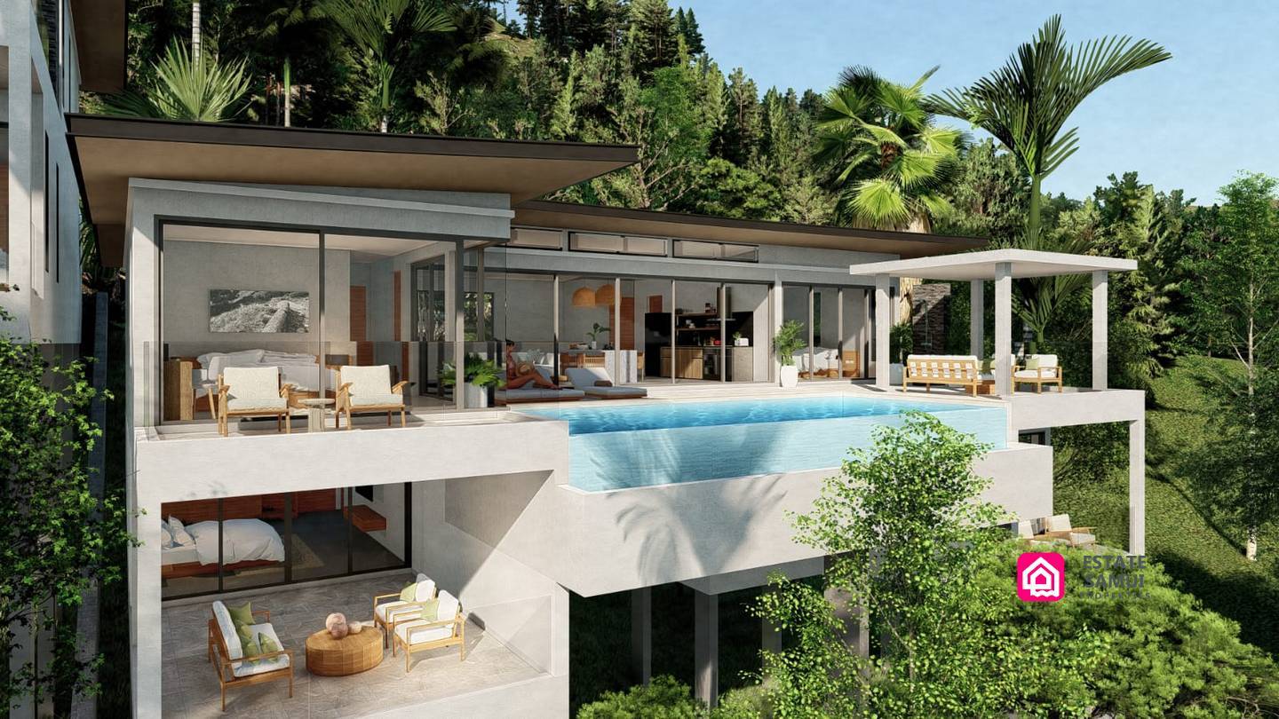 modern chaweng villas for sale, koh samui