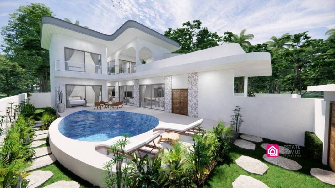 pool villas with sea views